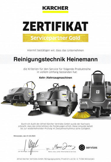Heinemann Gold Kehrmaschinen