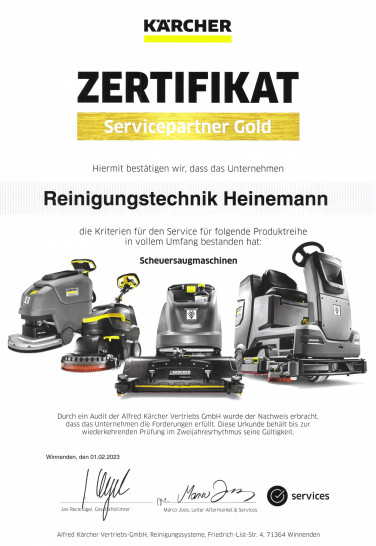 Heinemann Gold Scheuersaugmaschinen